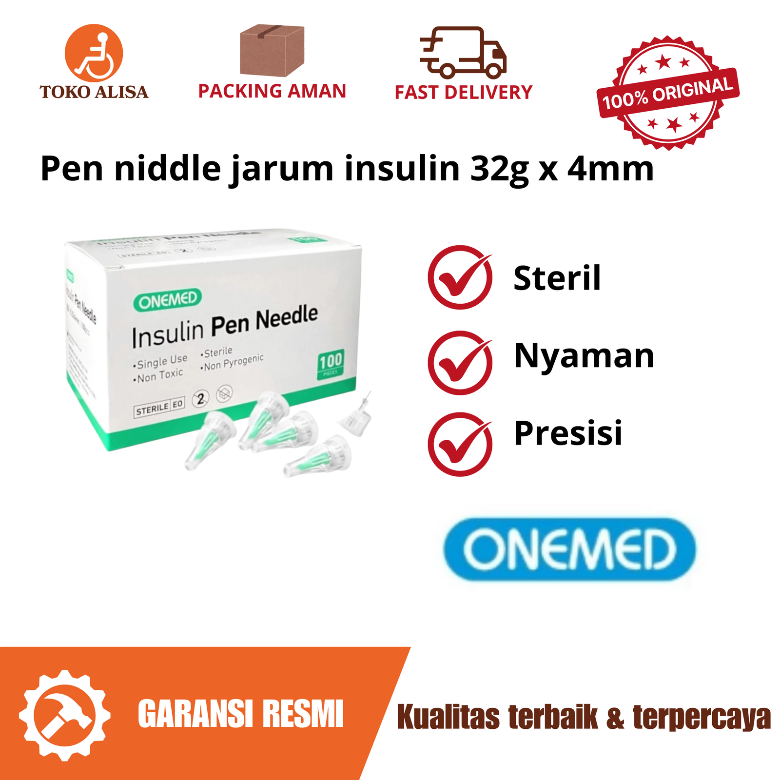 Pen niddle jarum insulin 32g x 4mm